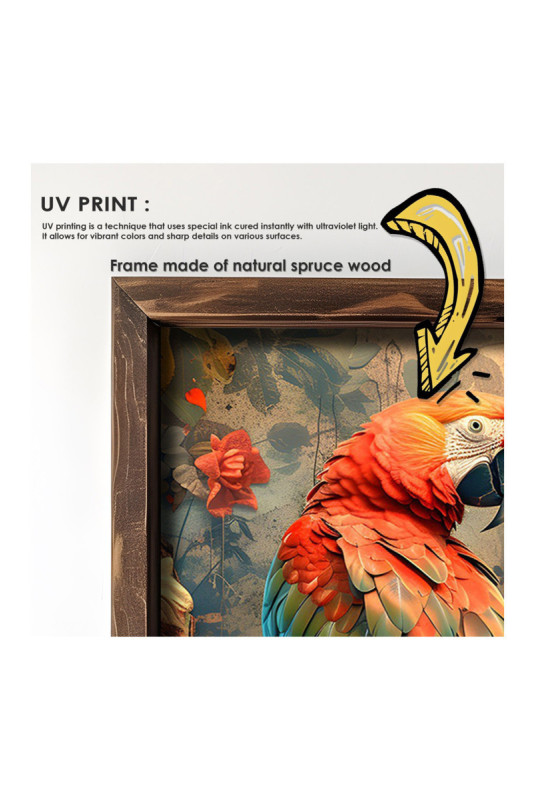 Tableau décoratif encadré en MDF - Multicolore
