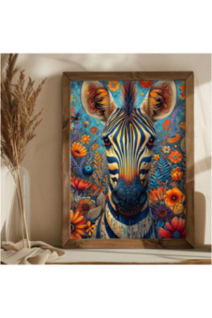 Tableau décoratif encadré en MDF - Multicolore
