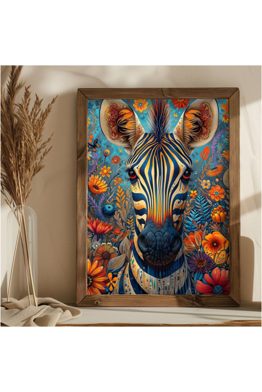 Tableau décoratif encadré en MDF - Multicolore