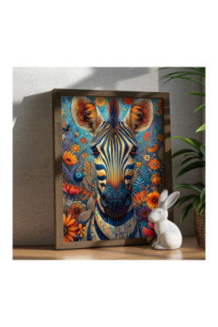Tableau décoratif encadré en MDF - Multicolore