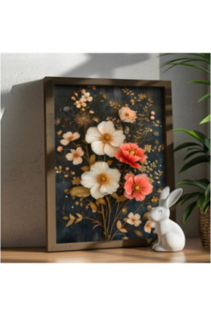 Tableau décoratif encadré en MDF - Multicolore