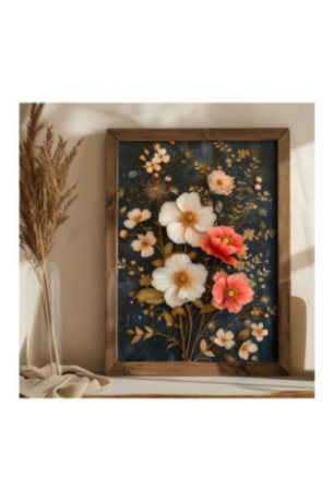 Tableau décoratif encadré en MDF - Multicolore