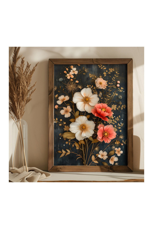 Tableau décoratif encadré en MDF - Multicolore