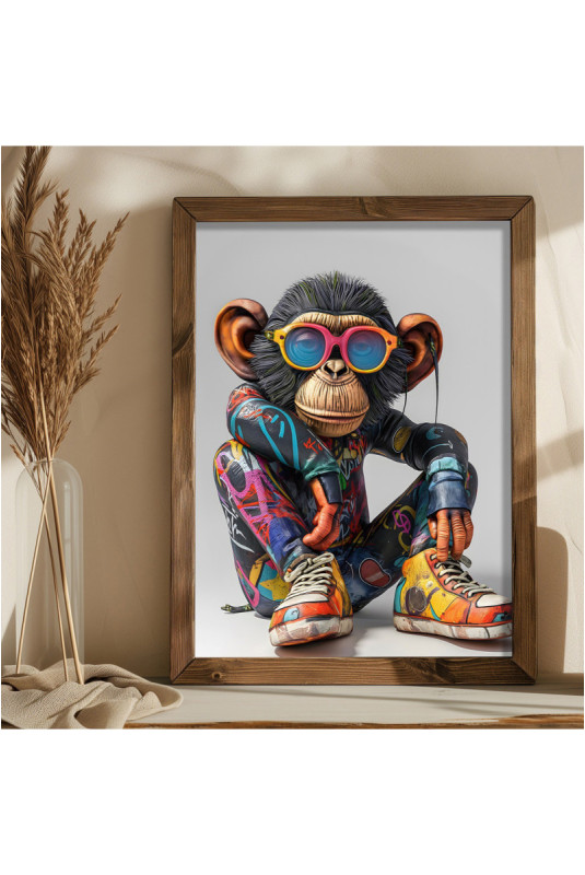 Tableau décoratif encadré en MDF - Multicolore