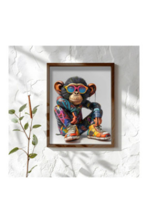 Tableau décoratif encadré en MDF - Multicolore