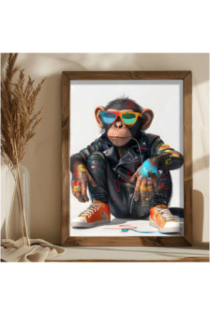 Tableau décoratif encadré en MDF - Multicolore