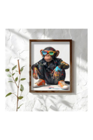 Tableau décoratif encadré en MDF - Multicolore