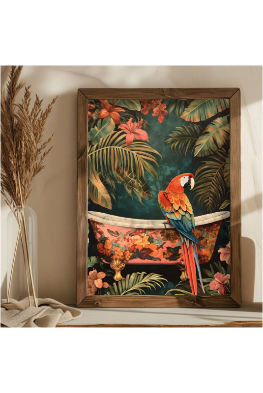 Tableau décoratif encadré en MDF - Multicolore