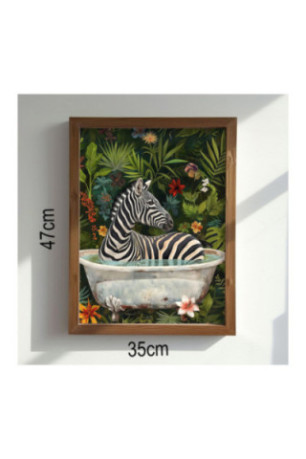 Tableau décoratif encadré en MDF - Multicolore