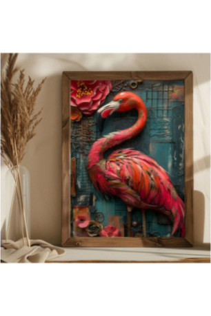 Tableau décoratif encadré en MDF - Multicolore