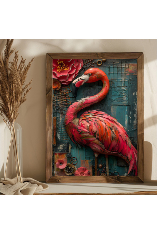 Tableau décoratif encadré en MDF - Multicolore