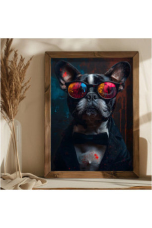Tableau décoratif encadré en MDF - Multicolore