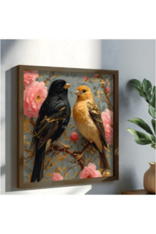 Tableau décoratif encadré en MDF - Multicolore