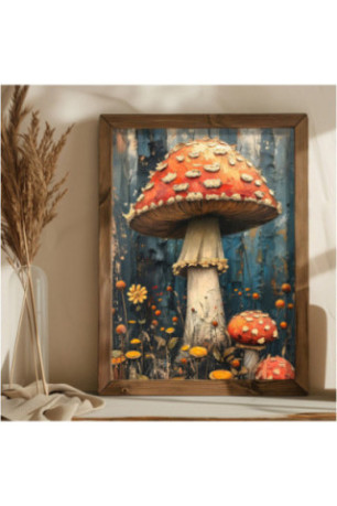Tableau décoratif encadré en MDF - Multicolore