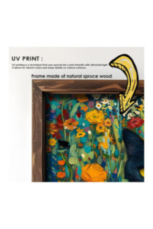 Tableau décoratif encadré en MDF - Multicolore