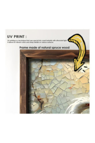 Tableau décoratif encadré en MDF - Multicolore