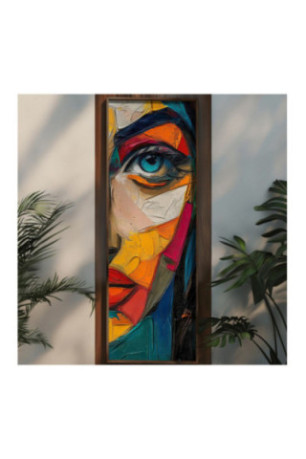 Tableau décoratif encadré en MDF - Multicolore