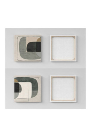 Tableau décoratif sur toile (2 pièces) - Multicolore