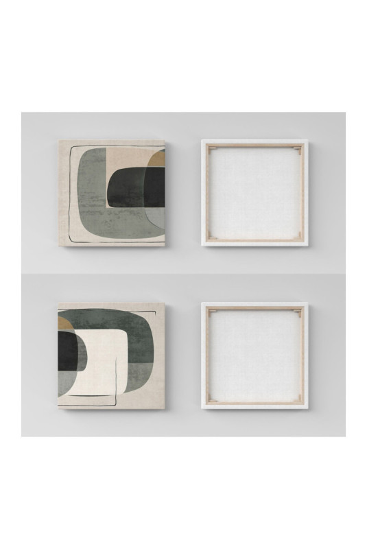 Tableau décoratif sur toile (2 pièces) - Multicolore