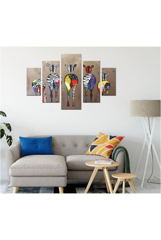 Tableau décoratif en MDF (5 pièces) - Multicolore
