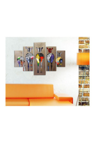 Tableau décoratif en MDF (5 pièces) - Multicolore