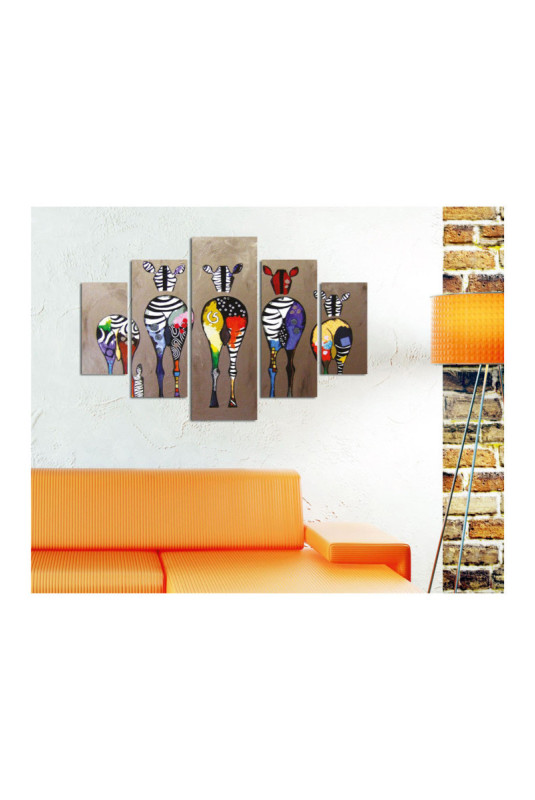 Tableau décoratif en MDF (5 pièces) - Multicolore