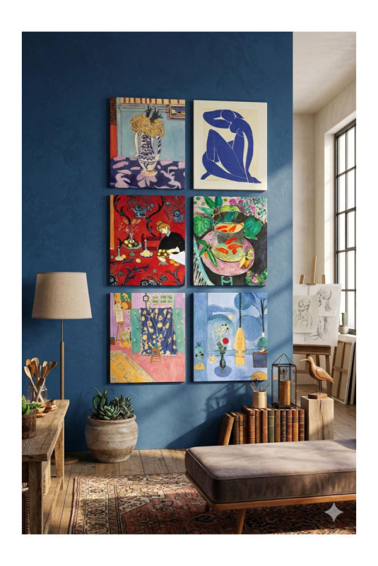 Peinture décorative sur toile (6 pièces) - Multicolore