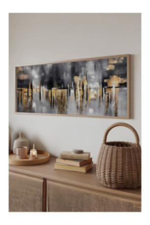 Tableau décoratif encadré en MDF - Multicolore