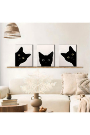 Tableau décoratif sur toile (3 pièces) - Multicolore