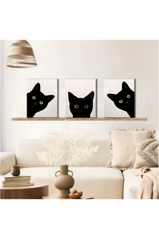 Tableau décoratif sur toile (3 pièces) - Multicolore