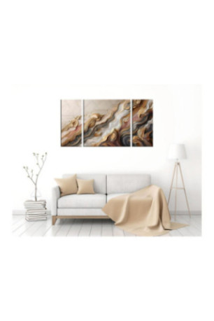 Tableau décoratif sur toile (3 pièces) - Multicolore