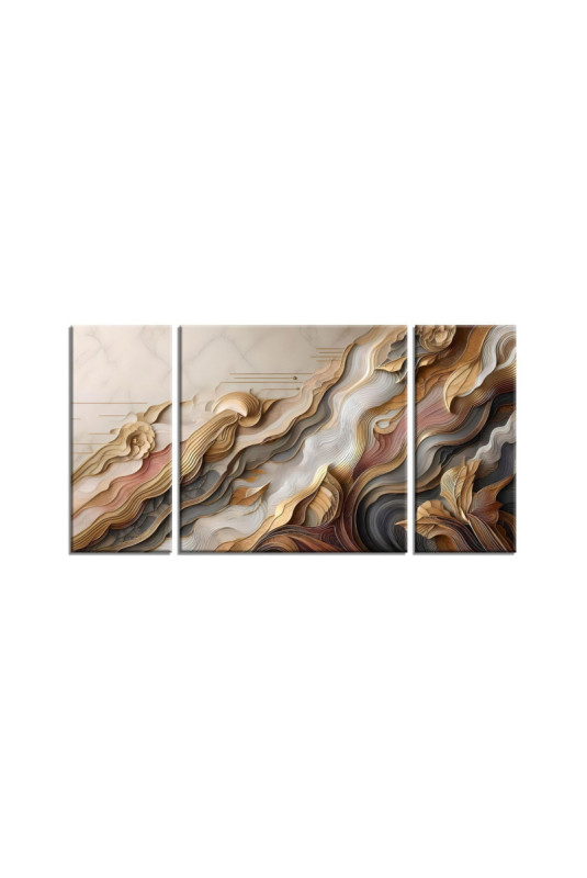 Tableau décoratif sur toile (3 pièces) - Multicolore