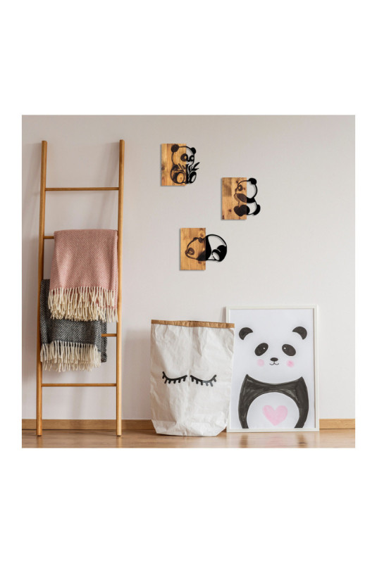 Accessoire mural décoratif en bois - Noyer noir