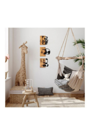 Accessoire mural décoratif en bois - Noyer noir