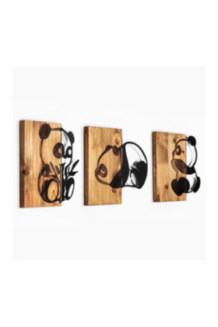 Accessoire mural décoratif en bois - Noyer noir
