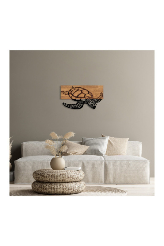 Accessoire mural décoratif en bois - Noyer noir