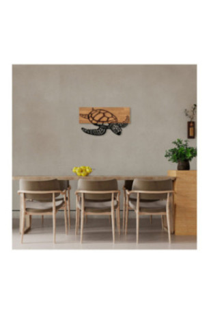 Accessoire mural décoratif en bois - Noyer noir