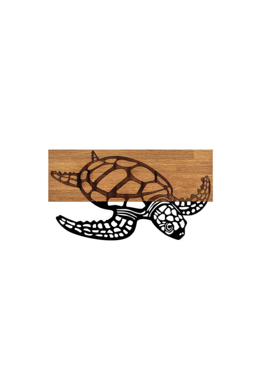 Accessoire mural décoratif en bois - Noyer noir