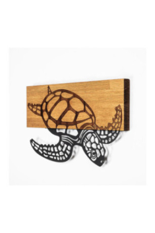 Accessoire mural décoratif en bois - Noyer noir