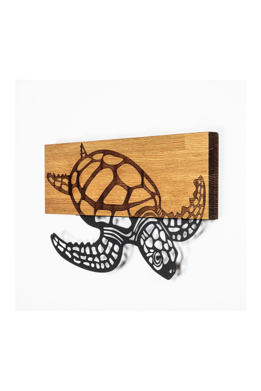 Accessoire mural décoratif en bois - Noyer noir