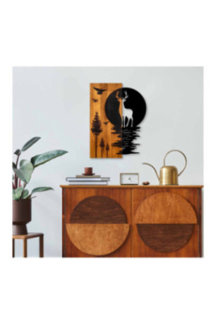 Accessoire mural décoratif en bois - Noyer Noir