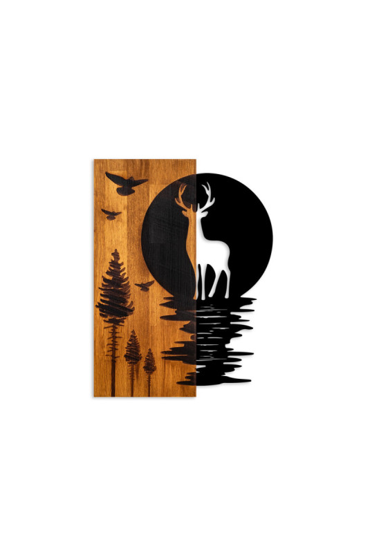 Accessoire mural décoratif en bois - Noyer Noir
