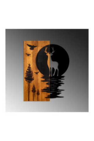 Accessoire mural décoratif en bois - Noyer Noir