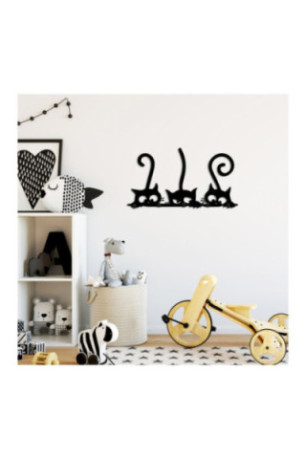 Crochet mural en métal - Noir