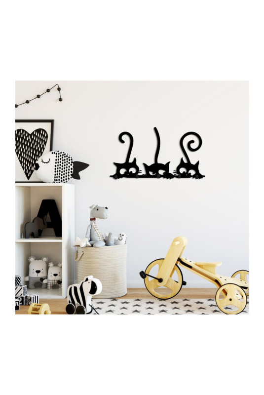 Crochet mural en métal - Noir