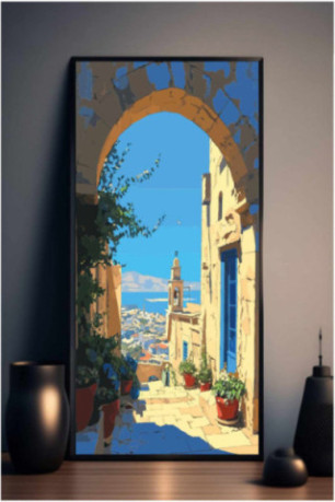Tableau encadré décoratif - Multicolore