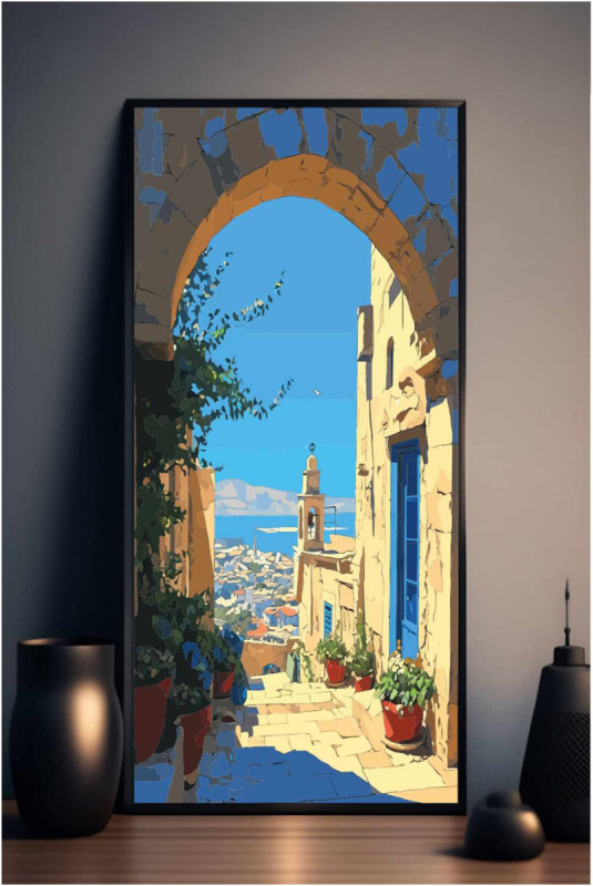 Tableau encadré décoratif - Multicolore