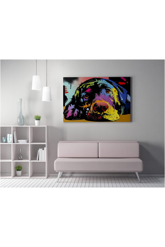 Peinture décorative sur toile - Multicolore