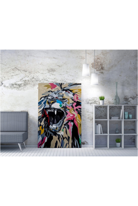 Peinture décorative sur toile - Multicolore