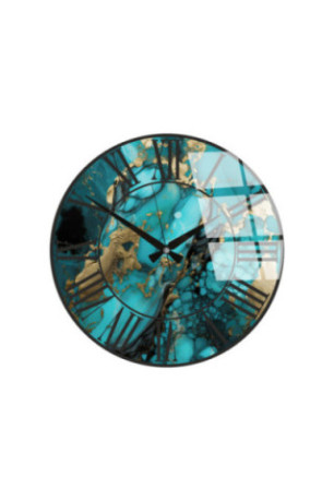Horloge murale décorative en verre - Multicolore